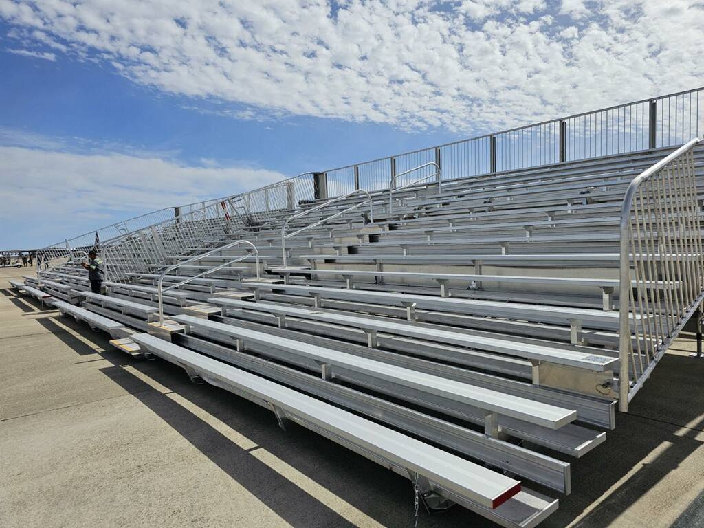 15 Row Mobile Bleacher at Texas Airshow 15 Row Mobile Bleacher at Texas Airshow