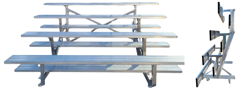 4 Row Tip and Roll Bleacher