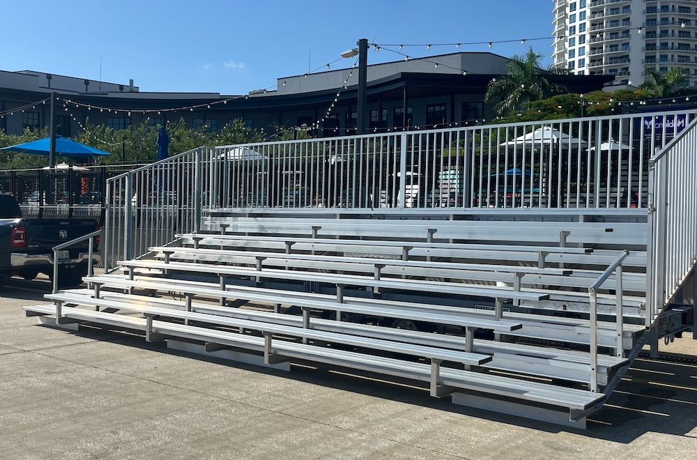 7 Row Mobile Bleacher in Tampa Florida 7 Row Mobile Bleacher in Tampa Florida