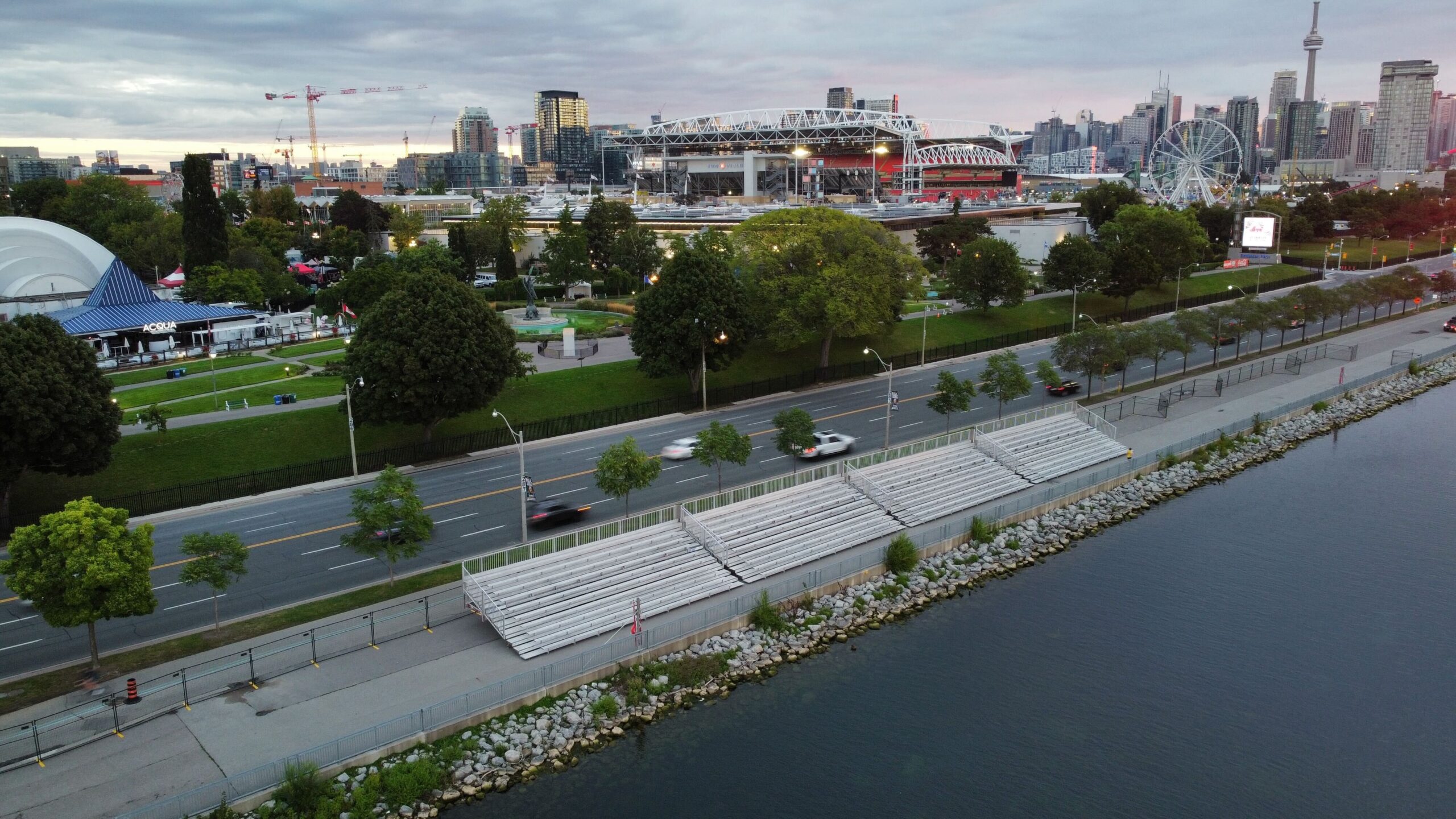 Toronto Waterfront event with 10 Row Mobile Bleachers provided by Bleacher Rentals