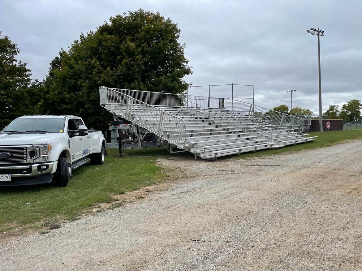 15 Row Mobile Bleacher at Alviston Fair 15 Row Mobile Bleacher at Alviston Fair