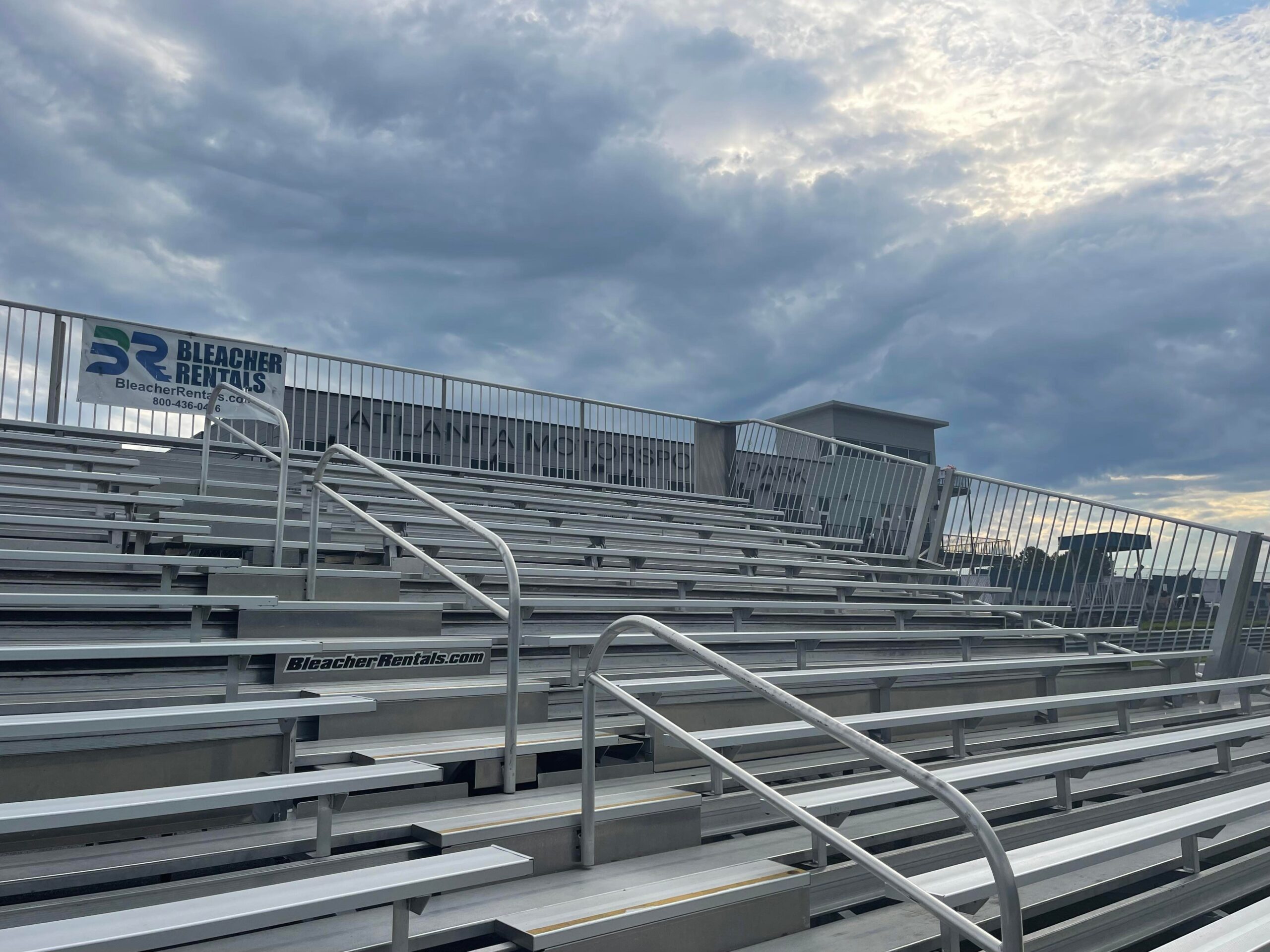 15 Row Mobile Bleacher Setup At Atlanta Speedway in Georgia