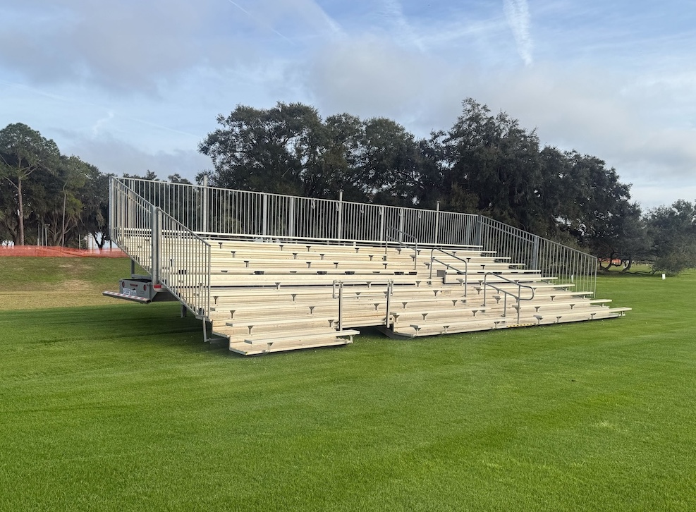 10 Row Mobile Bleacher Setup in Winter Park Florida 10 Row Mobile Bleacher Setup in Winter Park Florida