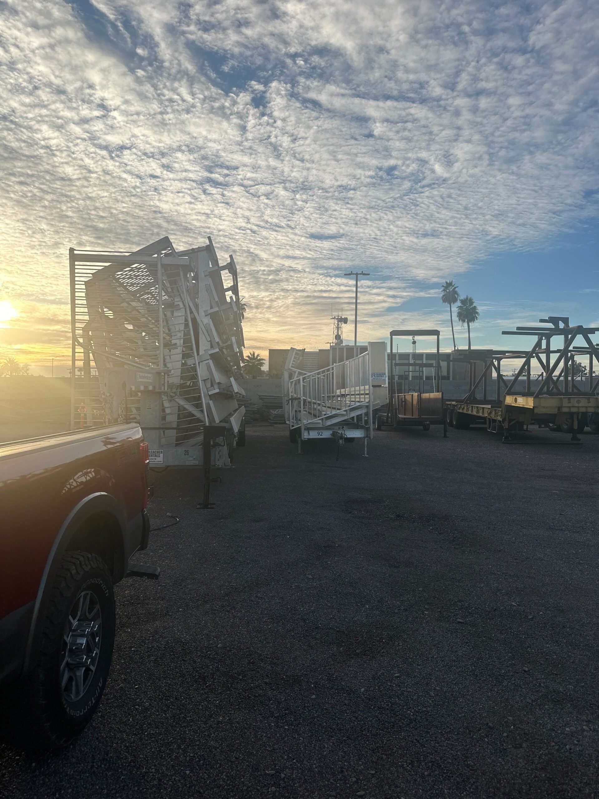 Bleachers ready to move