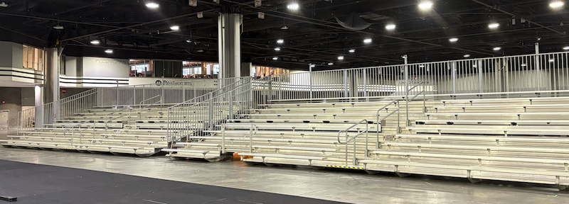 Bleachers at indoor event