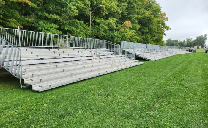 Bleachers on grass