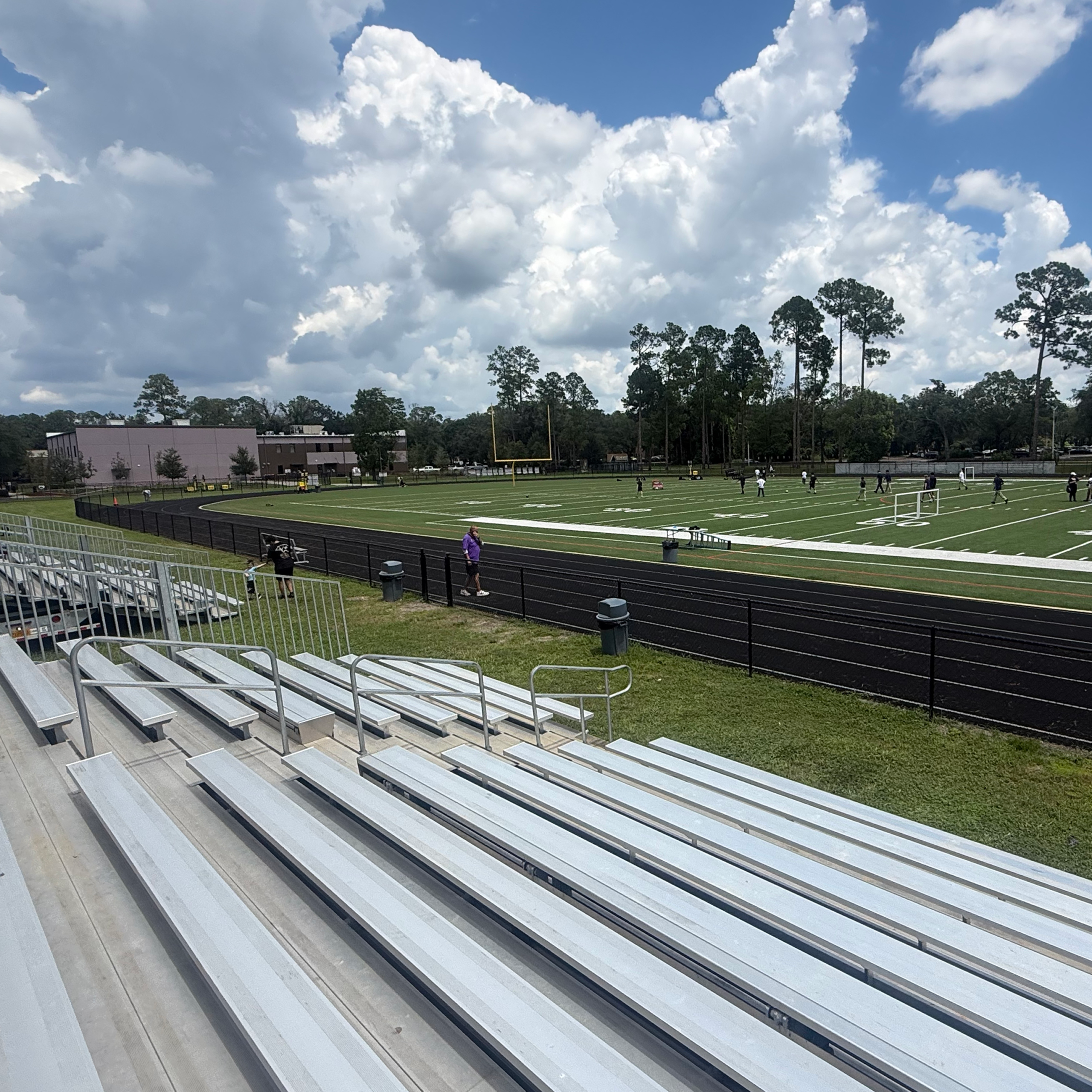 Mobile Bleachers at High School Football game