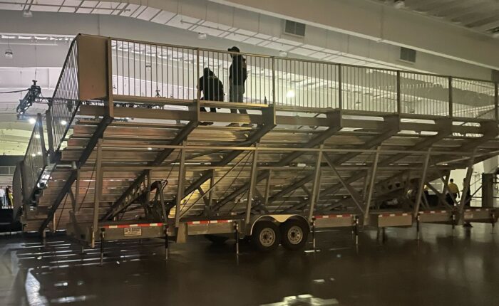 Bleachers in hall